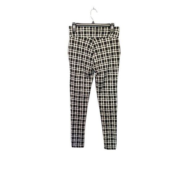 Shosho Black & White Plaid Leggings Stretchy Comfort Waistband Women’s Large NWT - Picture 3 of 8